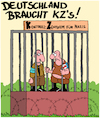 Cartoon: KZs (small) by Karsten Schley tagged populismus,nationalismus,flüchtlinge,tod,schuld,europa,csu,afd,neonazis,kontrollzentrum,asyl,gesellschaft,deutschland,politik