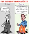 Cartoon: Links-Wähler (small) by Karsten Schley tagged linke,arbeiter,eliten,einkommen,kapitalismus,salonlinke,politik,gesellschaft