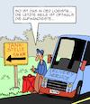 Cartoon: Logistik (small) by Karsten Schley tagged logistik,transport,wirtschaft,business,aufwand,ertrag,marge,zustellung,kosten