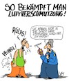 Cartoon: Luftverschmutzung (small) by Karsten Schley tagged umweltschutz,luftverschmutzung,smog,klima,städte,emissionen,verbote,gesetze,deutschland,gesellschaft,natur