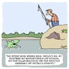 Cartoon: Mahlzeit! (small) by Karsten Schley tagged angeln,fischen,fische,tiere,natur,fischer,ernährung,essen,kochen