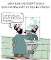 Cartoon: Messerattacke (small) by Karsten Schley tagged terrorismus,paris,frankreich,karikaturen,religion,islam,pressefreiheit,messerangriffe,medien,politik