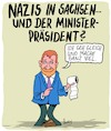 Cartoon: Michael Kretschmer macht was (small) by Karsten Schley tagged sachsen,nazis,politik,gesellschaft,pöbel,progrome,hass