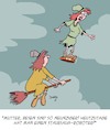 Cartoon: Moderne Technik (small) by Karsten Schley tagged technik,saugroboter,hexen,mythen,märchen,fortschritt,gesellschaft