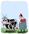 Cartoon: Muuuh! (small) by Karsten Schley tagged landwirtschaft,tierzucht,business,milchvieh,bauern,natur,umwelt,tiere,gesellschaft