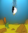 Cartoon: Pinguine sind sportlich! (small) by Karsten Schley tagged natur,tiere,sport,baseball