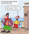 Cartoon: Piraten! (small) by Karsten Schley tagged piraten,geschichte,mythen,legenden,seefahrt,zyklopen