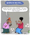 Cartoon: POLIZEI!!! (small) by Karsten Schley tagged usa,rassismus,farbige,tod,politik,polizeigewalt,trump,hass,gesellschaft