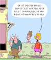 Cartoon: Polizei!! (small) by Karsten Schley tagged polizei,einstellungen,ausbildung,eignungstests,politik,sicherheit,polizeigewalt,waffen,gesellschaft