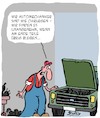 Cartoon: Profis am Werk (small) by Karsten Schley tagged jobs,profis,chirurgen,medizin,automechaniker,technik,reparaturen,qualität,gesellschaft