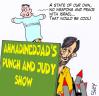 Cartoon: Punch and Judy Show (small) by Karsten Schley tagged ahmadinedjad,palestinians,israel,iran