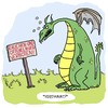 Cartoon: Rauchen VERBOTEN!! (small) by Karsten Schley tagged raucher,rauchen,rauchverbot,gesundheit,märchen,literatur,drachen,tiere