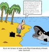 Cartoon: Rechtsberatung (small) by Karsten Schley tagged rechtsanwälte rechtsberatung rechtschutz urlaub tiere haie gesetz kredit banken wirtschaft kreditrate