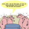 Cartoon: Scheiden (small) by Karsten Schley tagged liebe,beziehungen,heirat,ehe,eltern,kinder,jugend,tiere,schweine,ernährung,landwirtschaft