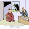 Cartoon: Schutzheiliger (small) by Karsten Schley tagged steuern,steuerprüfer,finanzamt,geld,steuerhinterziehung,wirtschaftskriminalität,berufe,politik,gesellschaft,tiere,geier,religion
