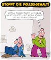 Cartoon: Stoppt Polizeigewalt!! (small) by Karsten Schley tagged polizei,justiz,gesetze,gewalt,recht,ordnung,sicherheit,politik,gesellschaft