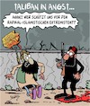 Cartoon: Taliban in Angst (small) by Karsten Schley tagged taliban,is,terrorismus,islamismus,sharia,krieg,afghanistan,religion,politik