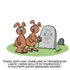 Cartoon: Tot und begraben... (small) by Karsten Schley tagged wissenschaft,gesundheit,tiere,tierversuche,versuchslaboratorien,nikotin,rauchen,zigaretten,leben,tod,begräbnisse