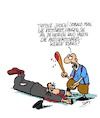 Cartoon: Typisch... (small) by Karsten Schley tagged antisemitismus,gesellschaft,deutschland,europa,populismus,rechtsextremismus,linksextremismus,rassismus,terrorismus,israel,politik