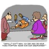 Cartoon: Übung (small) by Karsten Schley tagged gesundheit,yoga,straßenverkehr,personennahverkehr,unfälle,gaffer