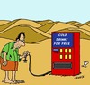 Cartoon: Umsonst (small) by Karsten Schley tagged wüste,klima,hitze,ernährung,technik,männer,energie