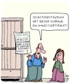 Cartoon: Umweltzertifikat (small) by Karsten Schley tagged regenwald,umweltschutz,tropenholz,business,möbel,wirtschaft,politik