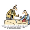 Cartoon: Viel! (small) by Karsten Schley tagged gastronomie,restaurants,ernährung,qualität,berufe,kellner,gäste,kundenservice,wirtschaft,business,nahrungsmittel