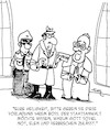 Cartoon: Vorladung (small) by Karsten Schley tagged krieg,not,elend,armut,religion,papst,gott,staatsanwaltschaft,justiz,polizei,vorladung,gerichte,politik,gesetze,gesellschaft