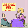 Cartoon: Was denkt DER denn?? (small) by Karsten Schley tagged aberglaube,gedankenlesen,zukunft,esoterik,sex,männer,frauen,hokuspokus,parapsychologie