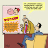 Cartoon: Werbung (small) by Karsten Schley tagged werbung,verkaufen,umsatz,kinder,verkäufer,marketing,geld,gesellschaft