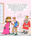 Cartoon: Wirklichkeit oder Fake? (small) by Karsten Schley tagged prinzen,prinzessinnen,monarchie,ki,technik,forschung,computer,fake,realität,gesellschaft