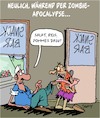 Cartoon: Zombie-Apocalypse (small) by Karsten Schley tagged restaurants,imbisse,zombies,ernährung,horror,filme,unterhaltung,mythen,legenden
