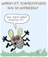 Cartoon: Zufrieden (small) by Karsten Schley tagged leben,ernährung,zufriedenheit,jobs,tiere,insekten,natur,umwelt,verdauung,gesellschaft