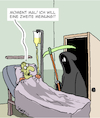 Cartoon: Zweite Meinung (small) by Karsten Schley tagged gesundheit,krankheit,meinung,patienten,krankenhäuser,leben,tod,ärzte,diagnosen,gesellschaft