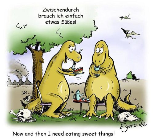 Cartoon: sweets (medium) by Egero tagged eger,egero,süßigkeiten,sweets,carnivores,dinosaurier