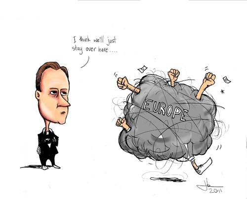 Cartoon: David Cameron (medium) by urbanmonk tagged poltics,europe,money,gfs