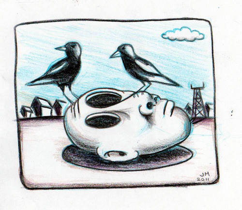 Cartoon: Magpie Season (medium) by urbanmonk tagged drawing,reg,mombassa