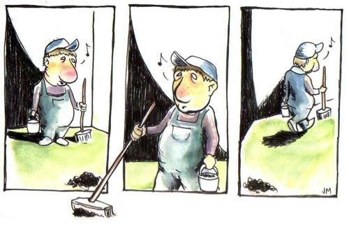 Cartoon: The Cleaner (medium) by urbanmonk tagged work