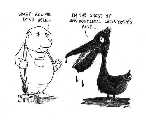 Cartoon: The Ghost of Disasters Past (medium) by urbanmonk tagged environment