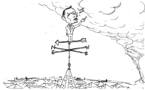Cartoon: The Weather Vane (medium) by urbanmonk tagged politics