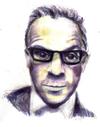 Cartoon: Elvis Costello (small) by urbanmonk tagged famous,people,music