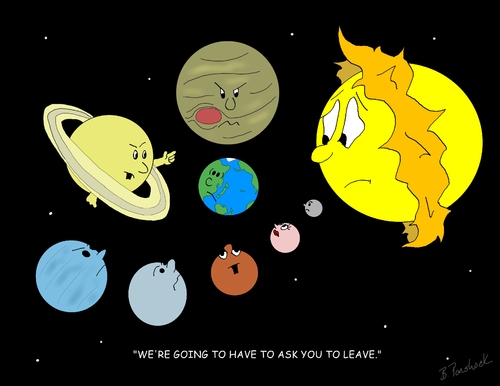 Cartoon: Fed Up Solar System (medium) by Brian Ponshock tagged earth,solar,system,sun,saturn,planets