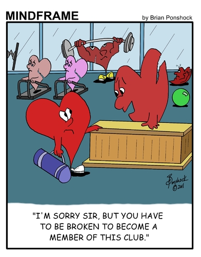 Cartoon: MINDFRAME (medium) by Brian Ponshock tagged fitness,hearts,club