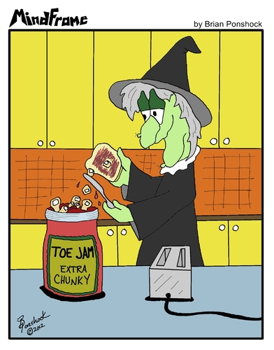 Cartoon: MINDFRAME (medium) by Brian Ponshock tagged jam,witch