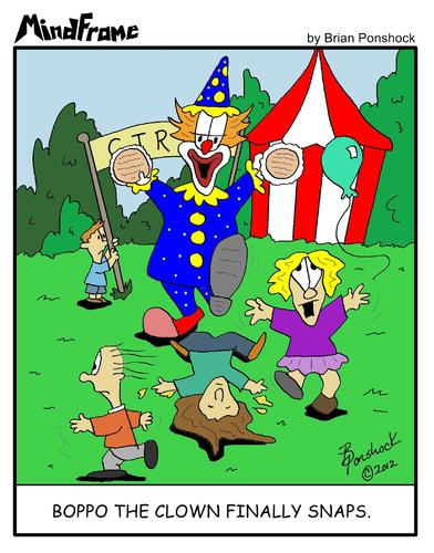 Cartoon: MINDFRAME (medium) by Brian Ponshock tagged clowns,circus,children