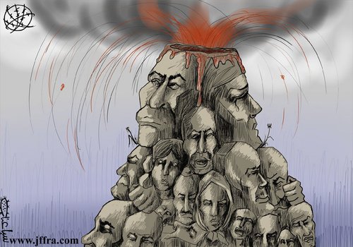 Cartoon: Anger of the people (medium) by sabaaneh tagged anger,of,the,people
