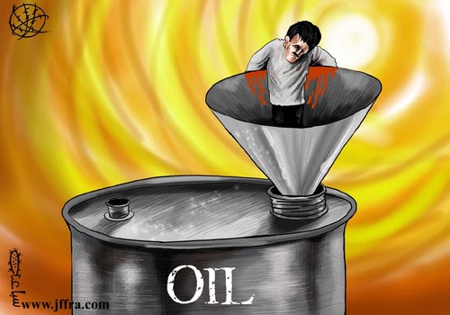 Cartoon: Oil (medium) by sabaaneh tagged arab,oil
