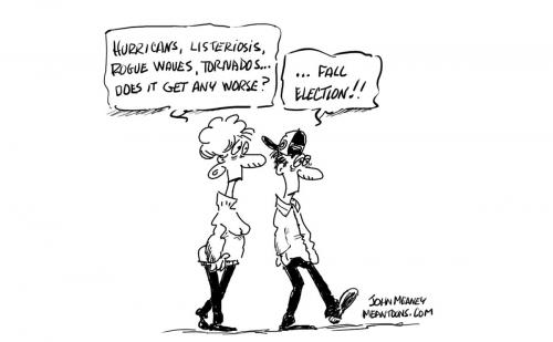Cartoon: Canadian Fall Election (medium) by John Meaney tagged politics,politicians,election,fall