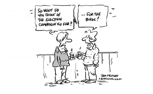 Cartoon: Election Birds (medium) by John Meaney tagged birds