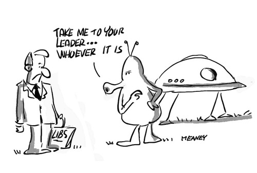 Cartoon: Out of This World (medium) by John Meaney tagged space,funny,ship,leadere
